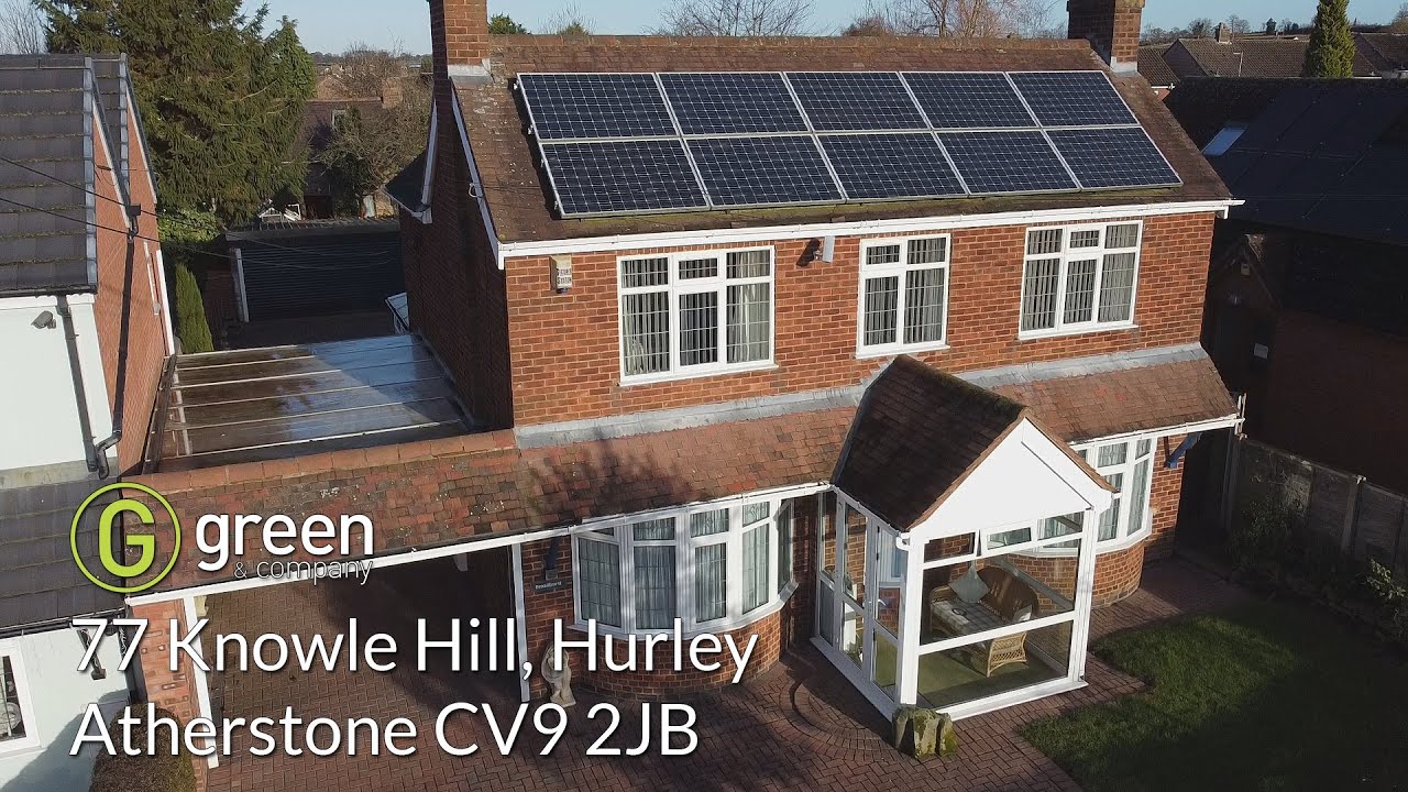 Virtual tour - Video tour of house - 77 Knowle Hill, Hurley, Atherstone CV9 2JB - Drone