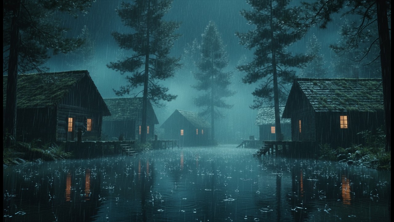 Rain Sounds for Sleeping 🌧️ Heavy Rain Noise for Deep Sleep, Calm Thoughts & Stress Relief All Night