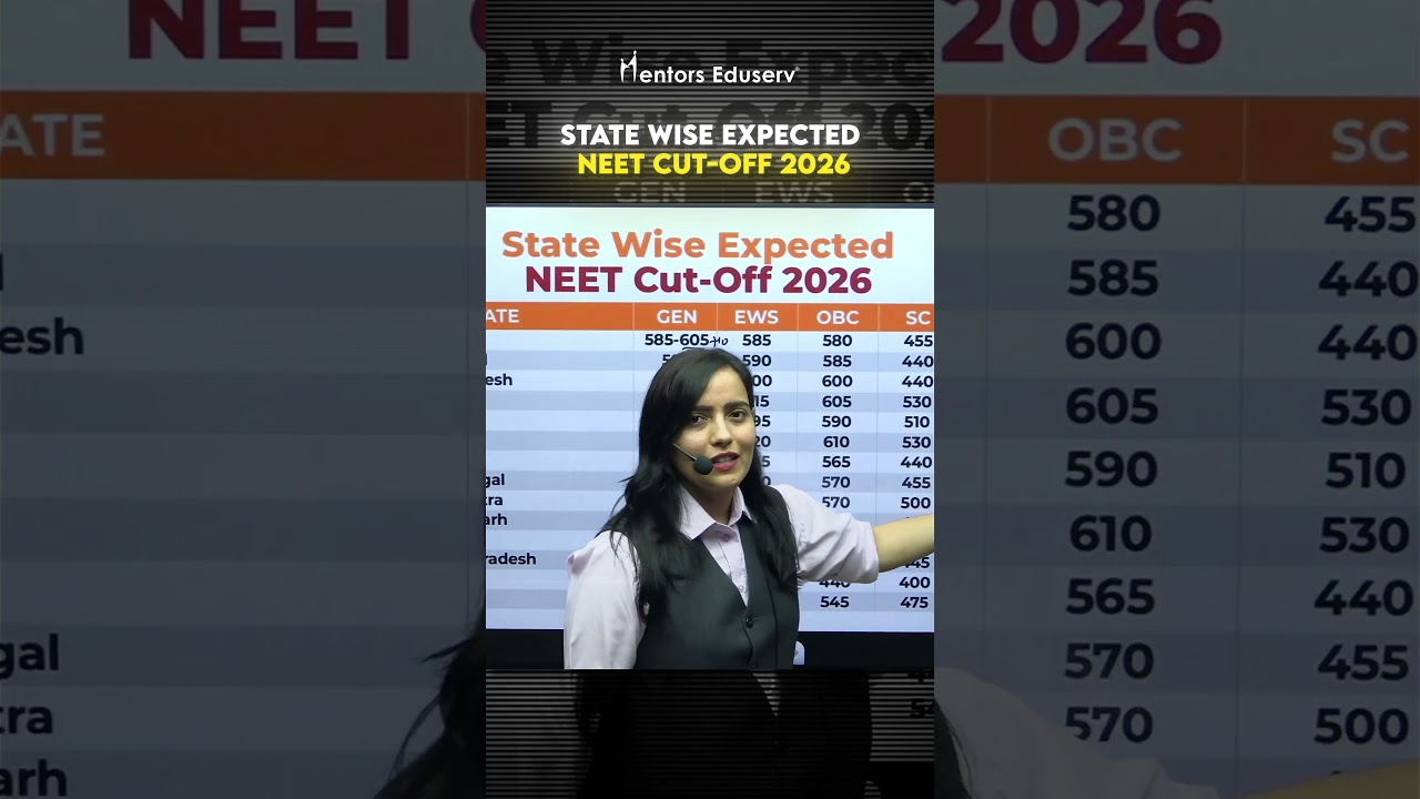 NEET (UG) 2026 State Wise Expected Cut-Off | Safe Score for MBBS #neetcutoff #neet2026 #shorts #nta