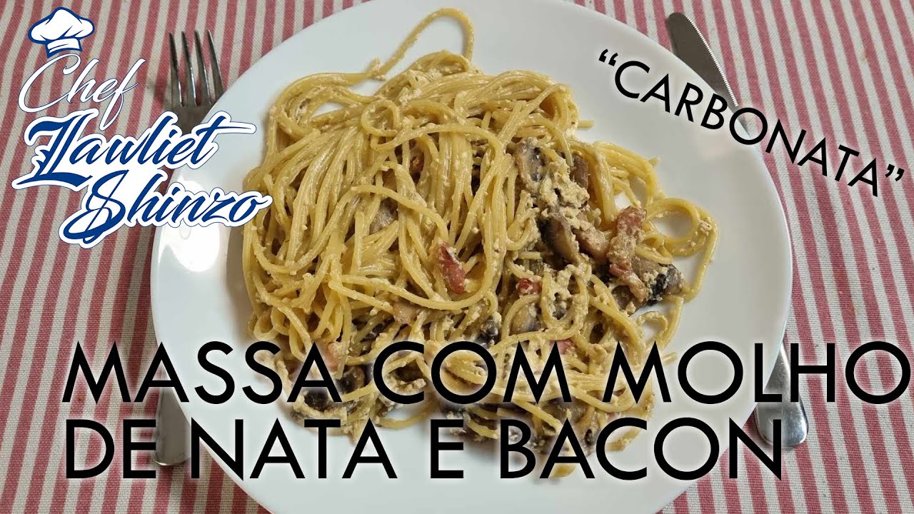 MASSA COM MOLHO DE NATA E BACON (