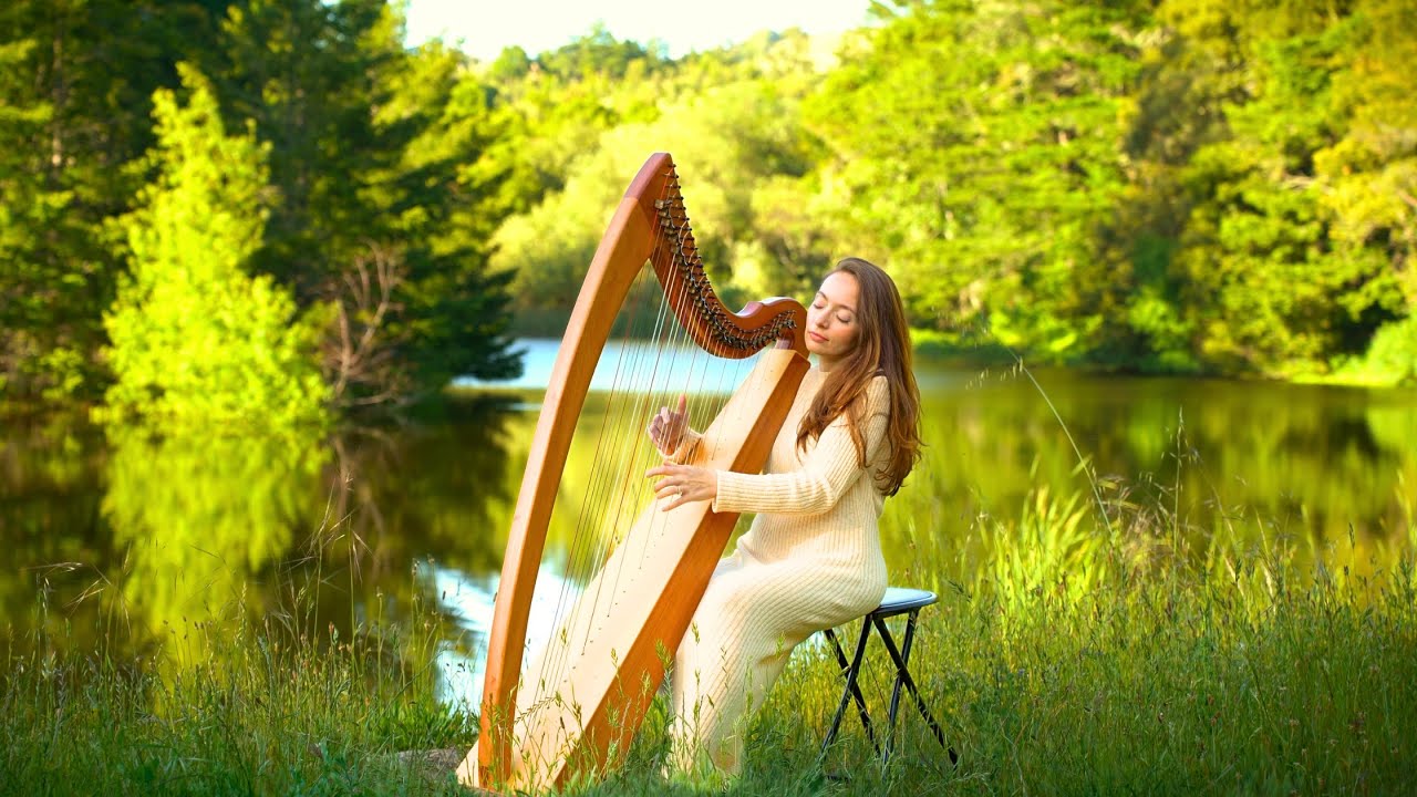 Reflection of Stillness: 1 Hour Calming Harp Meditation | Sarah Bhalla