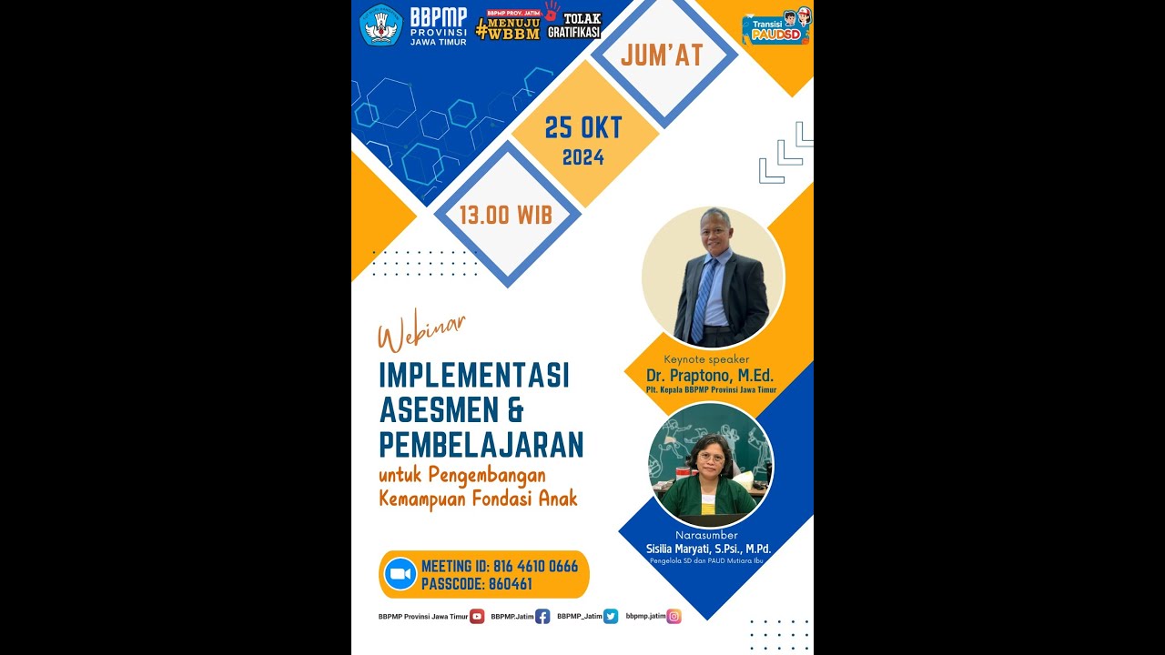 Webinar Implementasi Asesmen dan Pembelajaran Untuk Kemampuan Fondasi Anak