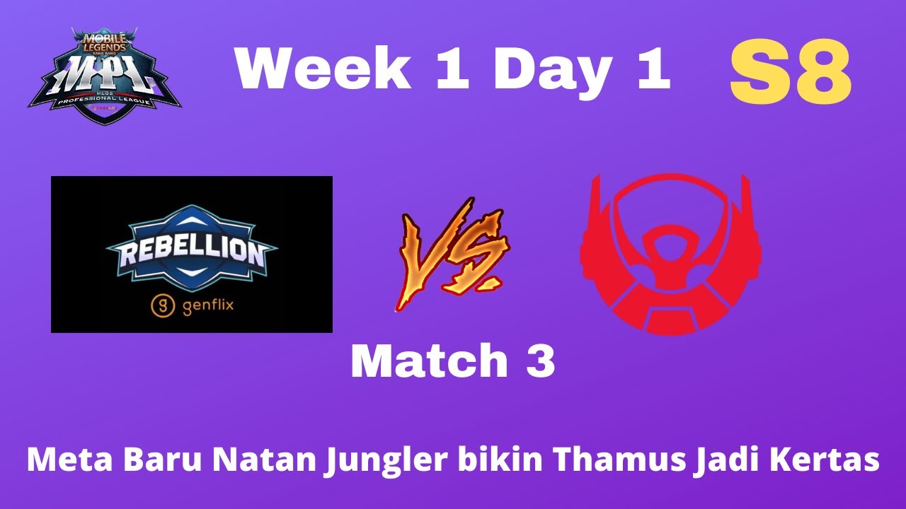 REBELLION GENFLIX VS BIGETRON ALPHA MATCH 3 | React MPL ID S8
