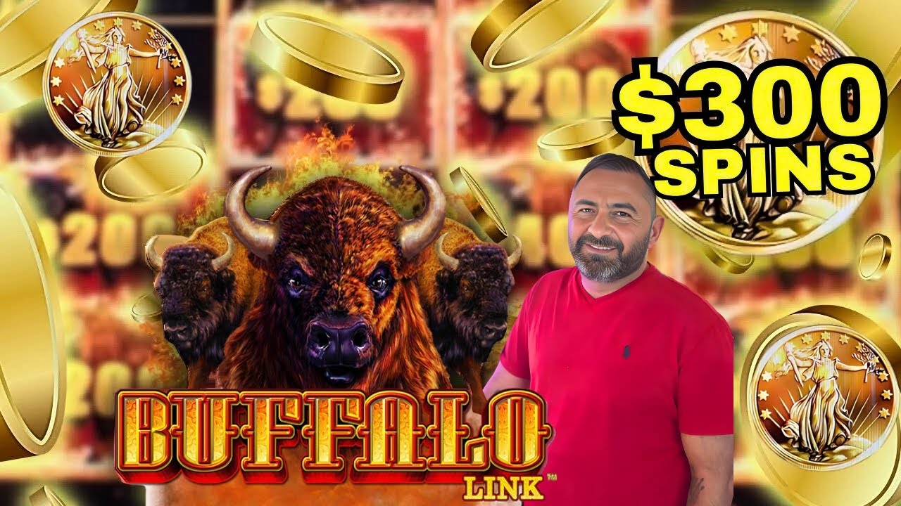 Insane $300 Spins - Buffalo Link Slot Machine Action