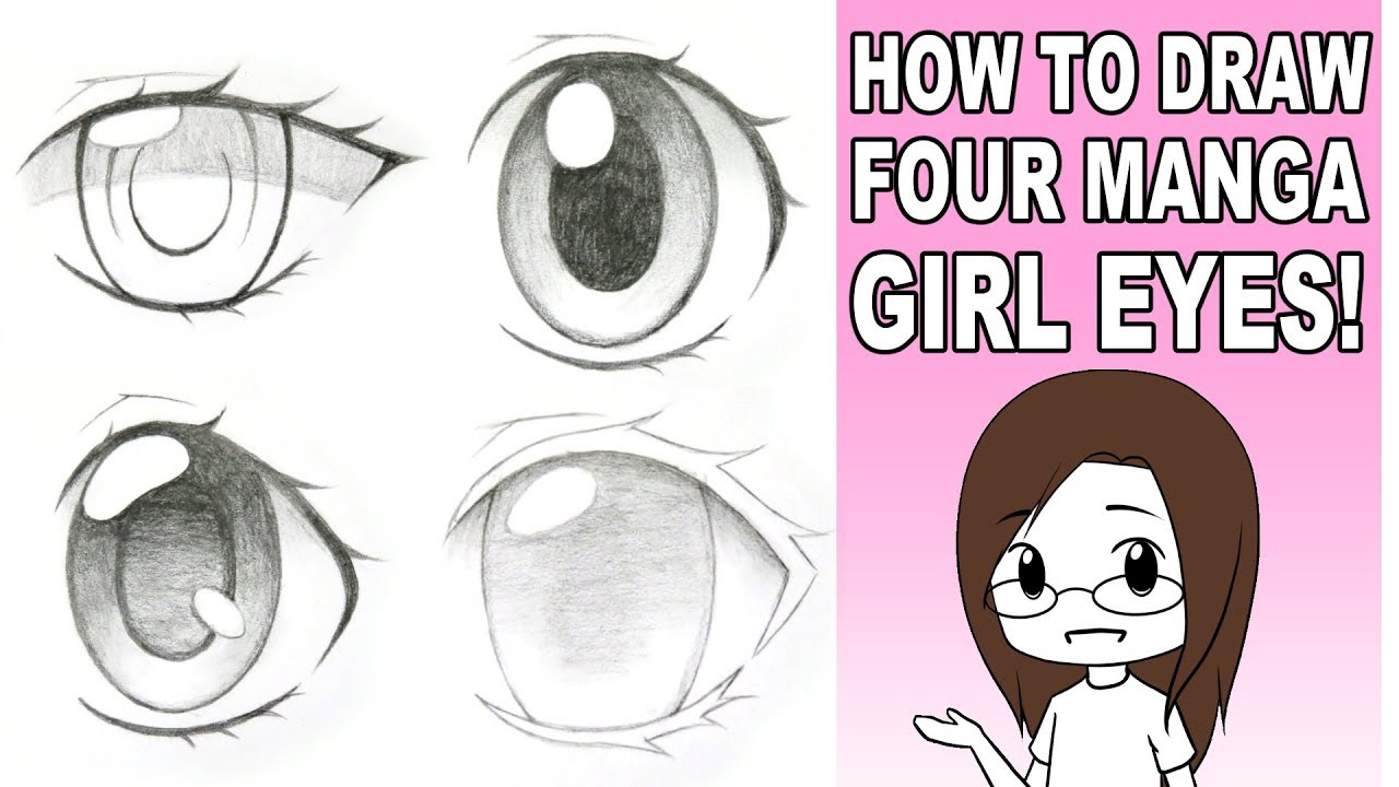 How to Draw Four Different Manga Girl Eyes!