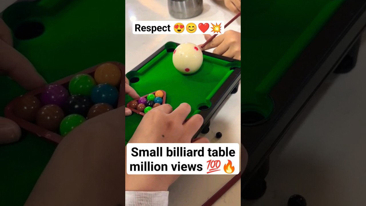 😍🥰❤️💞small billiard table million views #shorts #billiards #pool