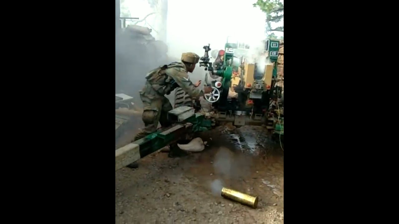 Indian army artillery firing At Ind-Pak border || Indian army At LOC 🇮🇳