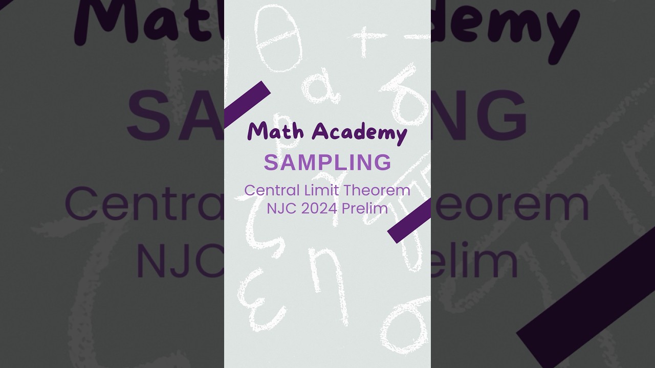 JC Math Tuition | Sampling (Central Limit Theorem & Standardization) | NJC 2024 Prelim Question