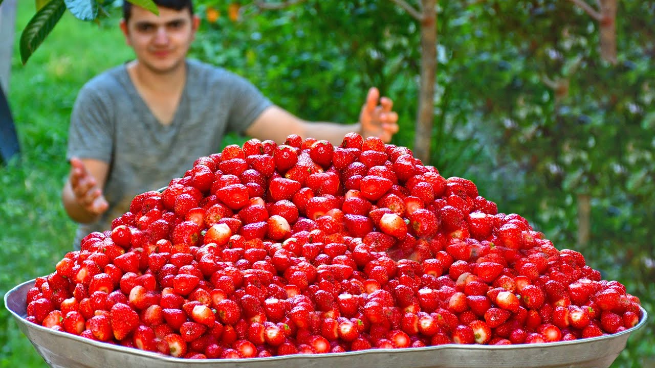 Making STRAWBERRY Jam In Our Village