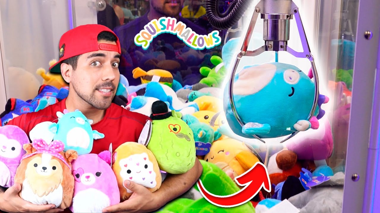 ¡CACERÍA DE SQUISHMALLOWS EN LA MÁQUINA DE PELUCHES!