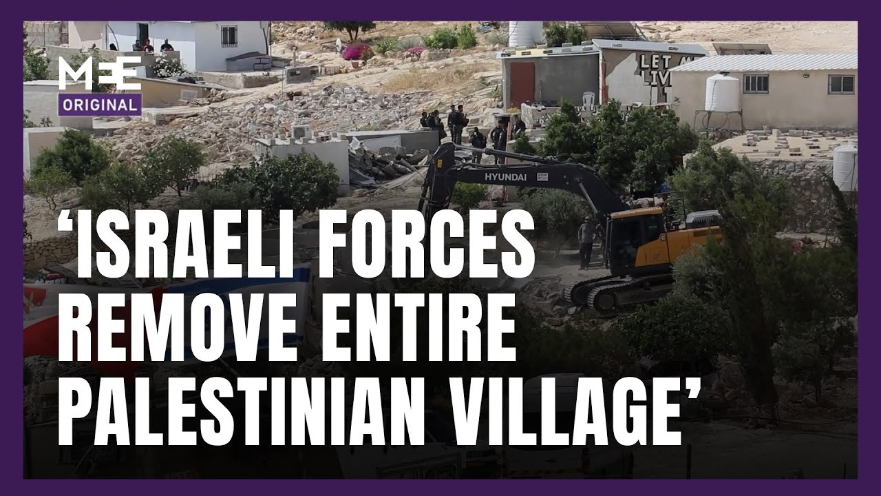 Israeli forces demolish Palestinian village in the occupied West Bank