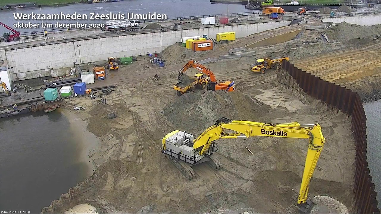 Werkzaamheden Zeesluis IJmuiden Q4 2020 | Timelapse