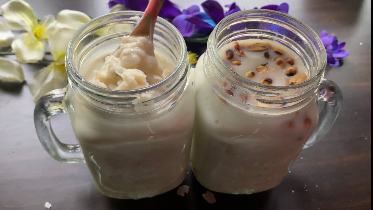 Avil milk || healthy banana milk with poha || kerala style avil milk shake