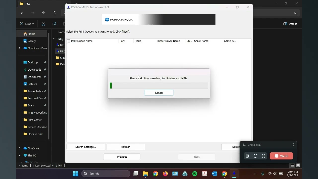 Bizhub universal print driver download install tutorial