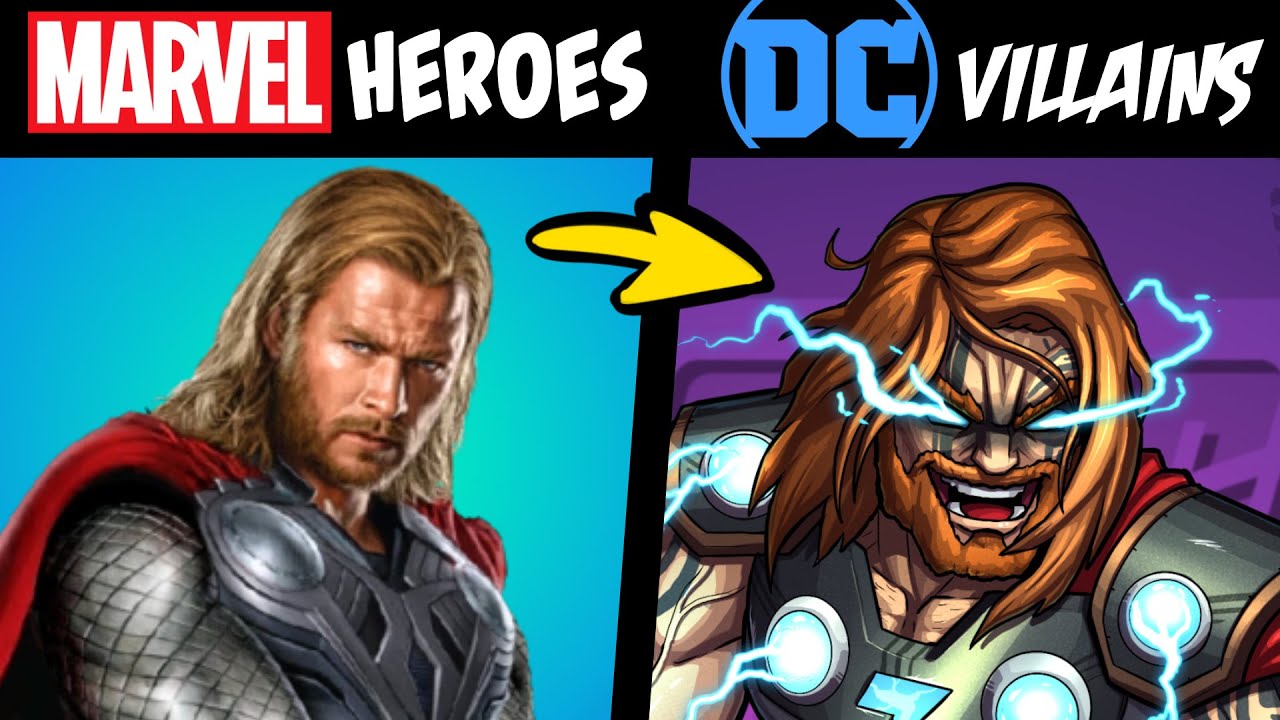 Что, если бы супергерои Marvel были злодеями DC?! (Истории и спидпэйнт)