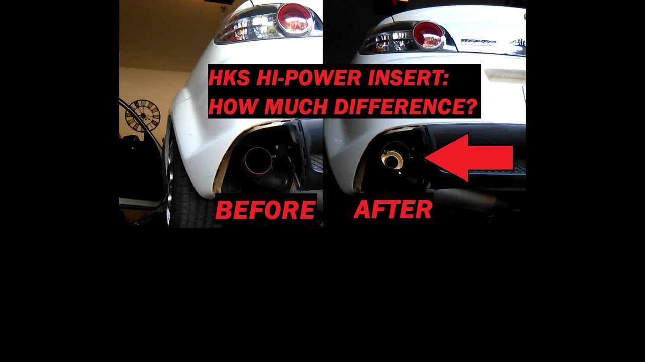 HKS Hi-Power exhaust silencer insert test on Mazda RX-8