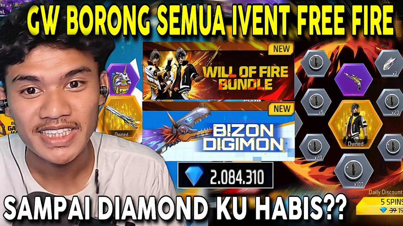 Gw Rela Habisin Diamond Demi Borong Semua Ivent Terbaik Di Free Fire... (HOKI GAK YAH!?)