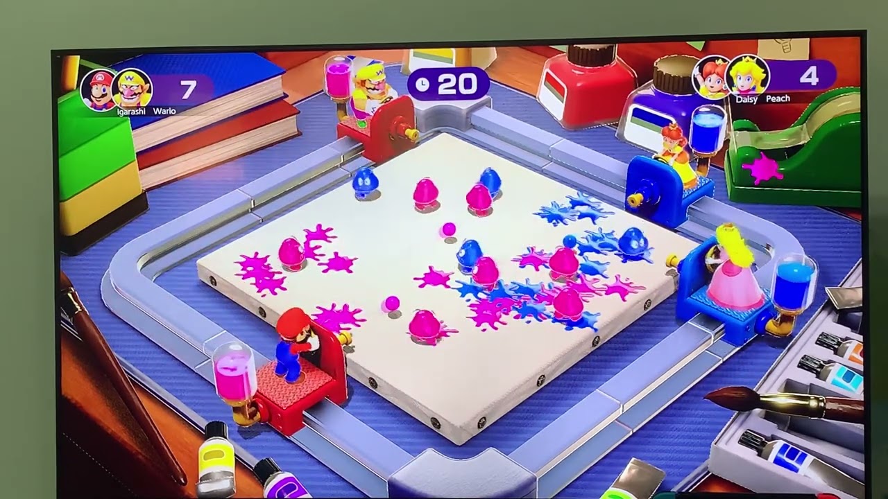 Mario parte, Mario e wario vs daise e peach