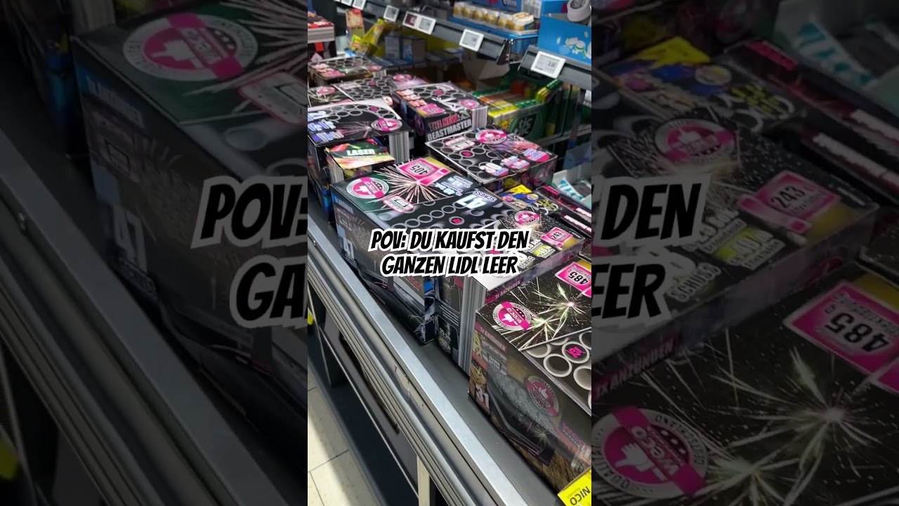 7 UHR IM LIDL FEUERWERK KAUFEN💥🔥🎆 #shorts #feuerwerk #lidl