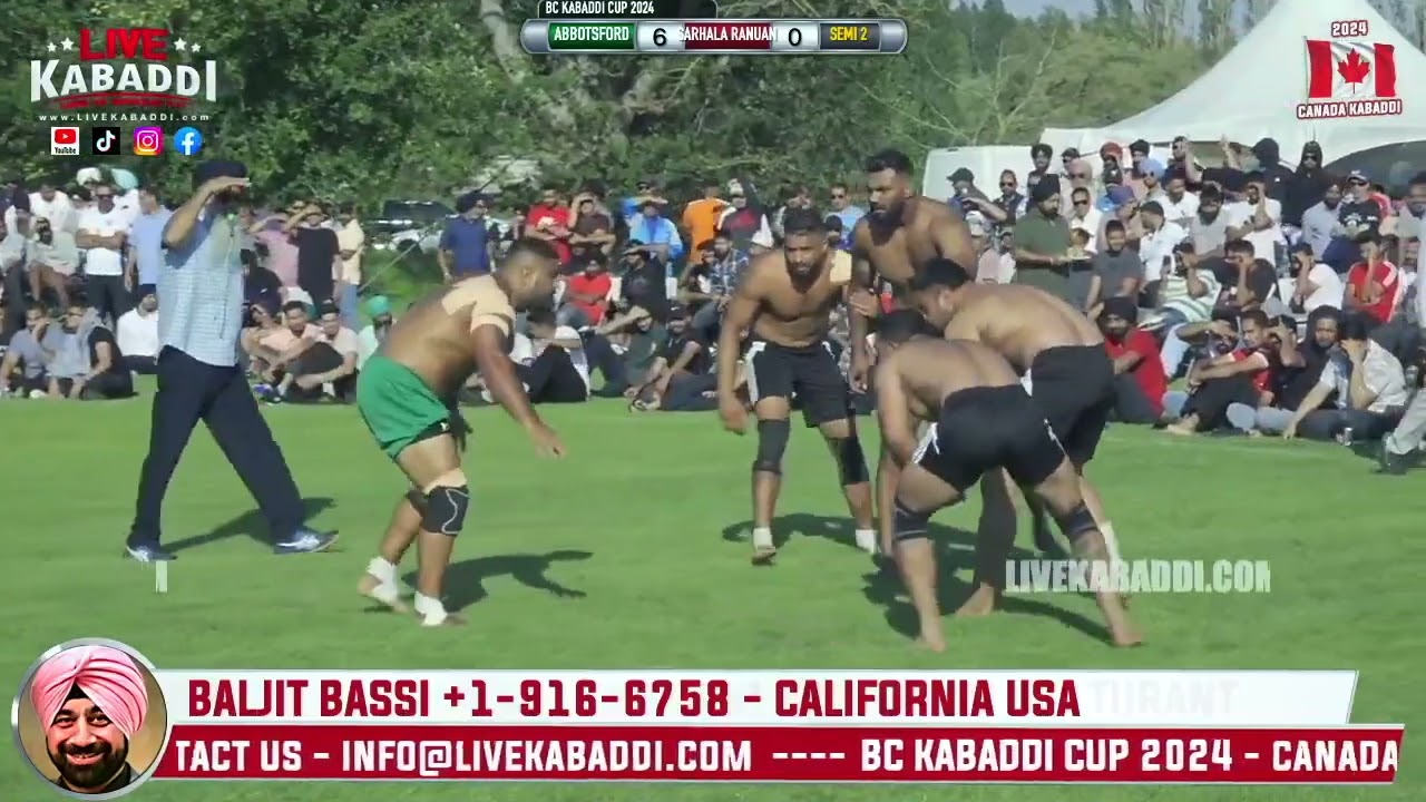 Semi 2 - Abbotsford Lions Vs. Sarhala Ranua - BC Kabaddi Cup 2024