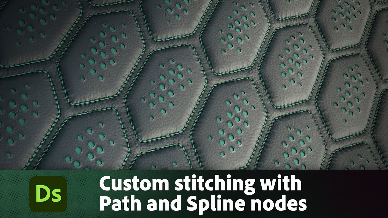 Custom Stitching with Path and Spline Nodes in Substance 3D Designer | Adobe Substance 3D