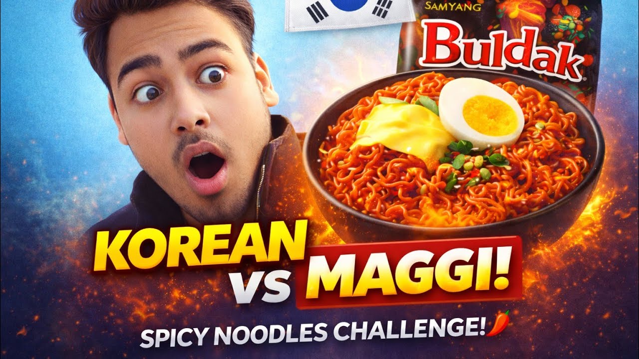 KOREAN BULDAK vs MAGGI: The Ultimate Spicy Noodle Challenge! 🔥🥵