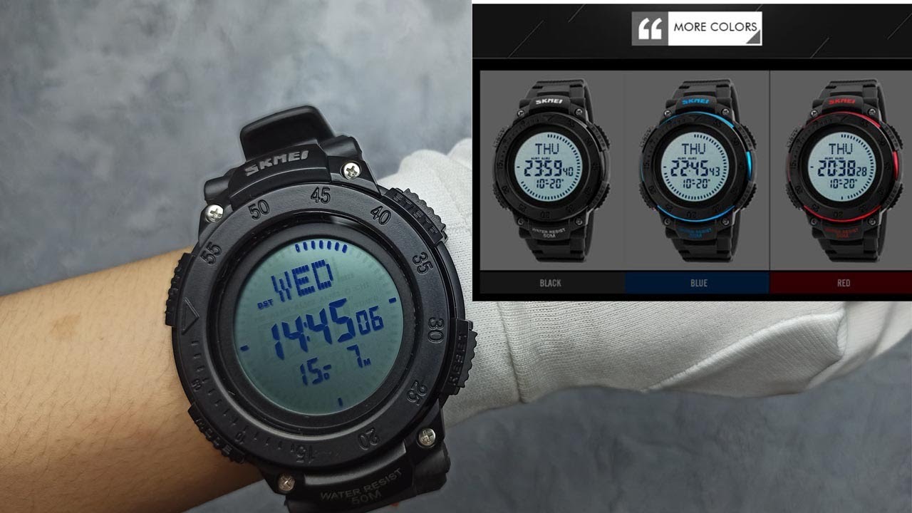 SKMEI 1236 - Review & Setting Jam Tangan Pria Digital Compass Fashion (Waktushop Indonesia)