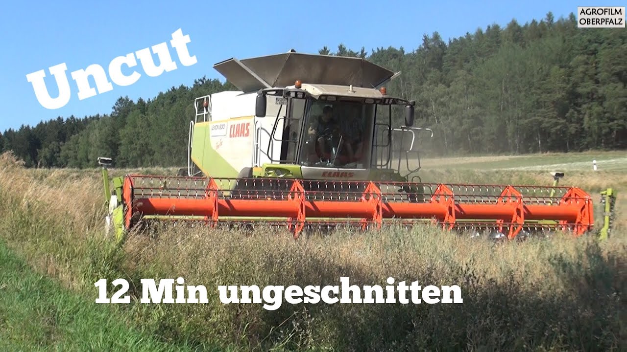 Uncut - 12 Min ohne Schnitt - Claas Lexion 600 TT - LU Dirschedl - Raps dreschen