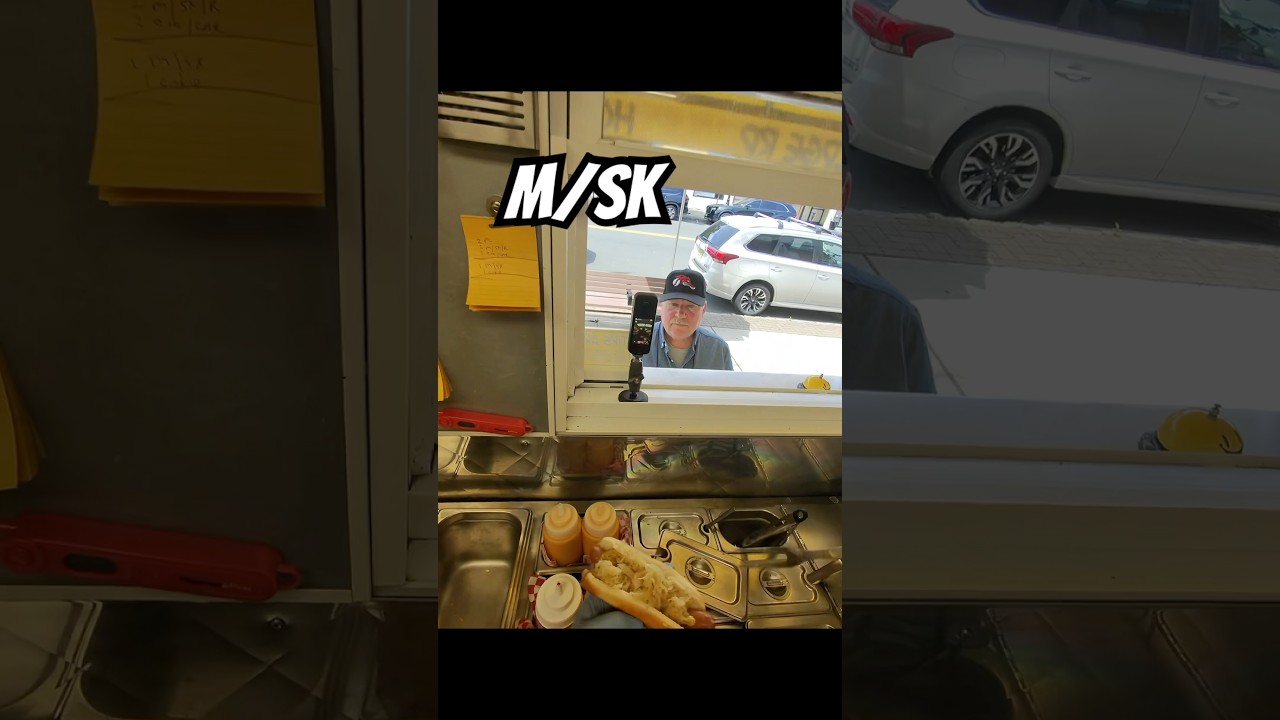 A Quick Mustard and Sauerkraut Sabrett Hotdog #hotdog #sabrett