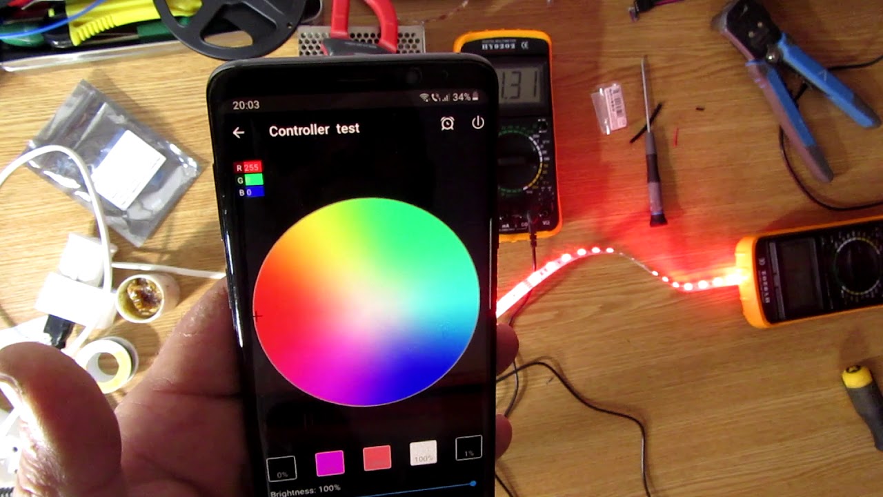 Controller smart pentru banda led, legaturi si consum banda RGB