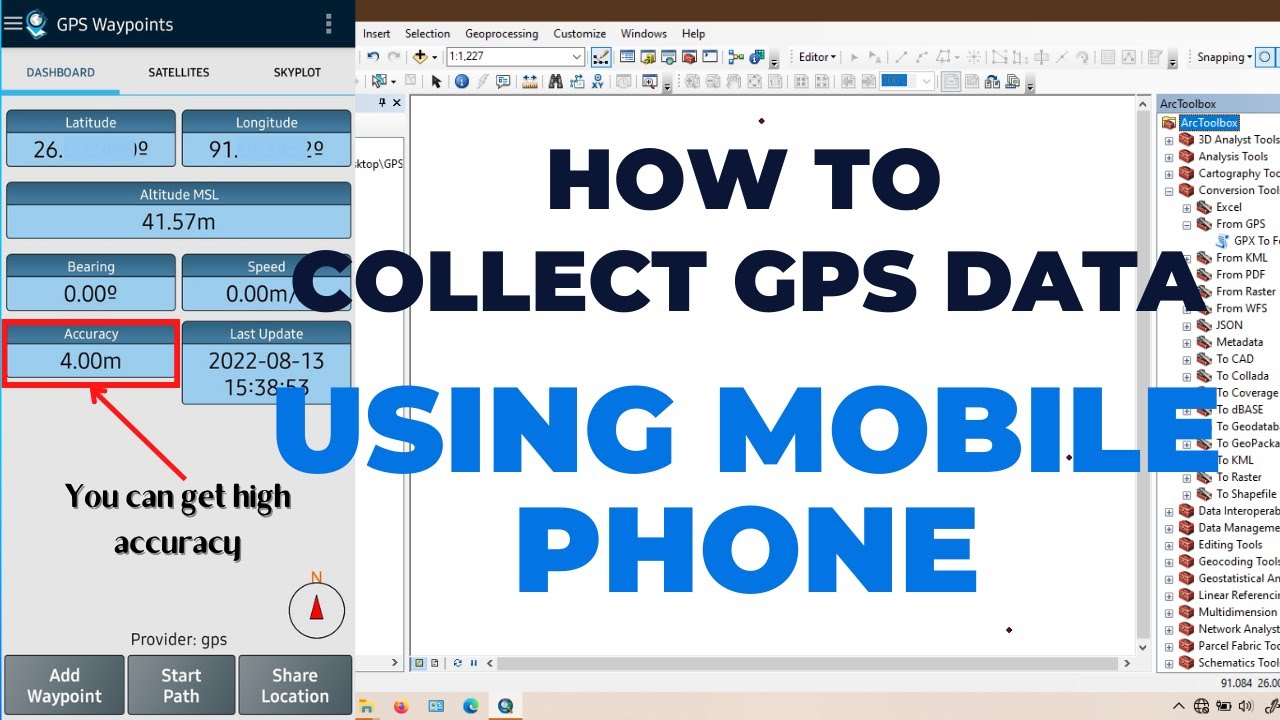 How to collect GPS data using mobile phone | GPS survey using GPS Waypoints app