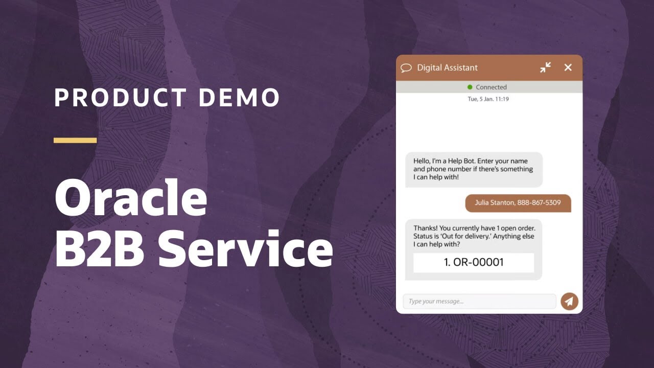 Oracle Service Demo: Customer Support