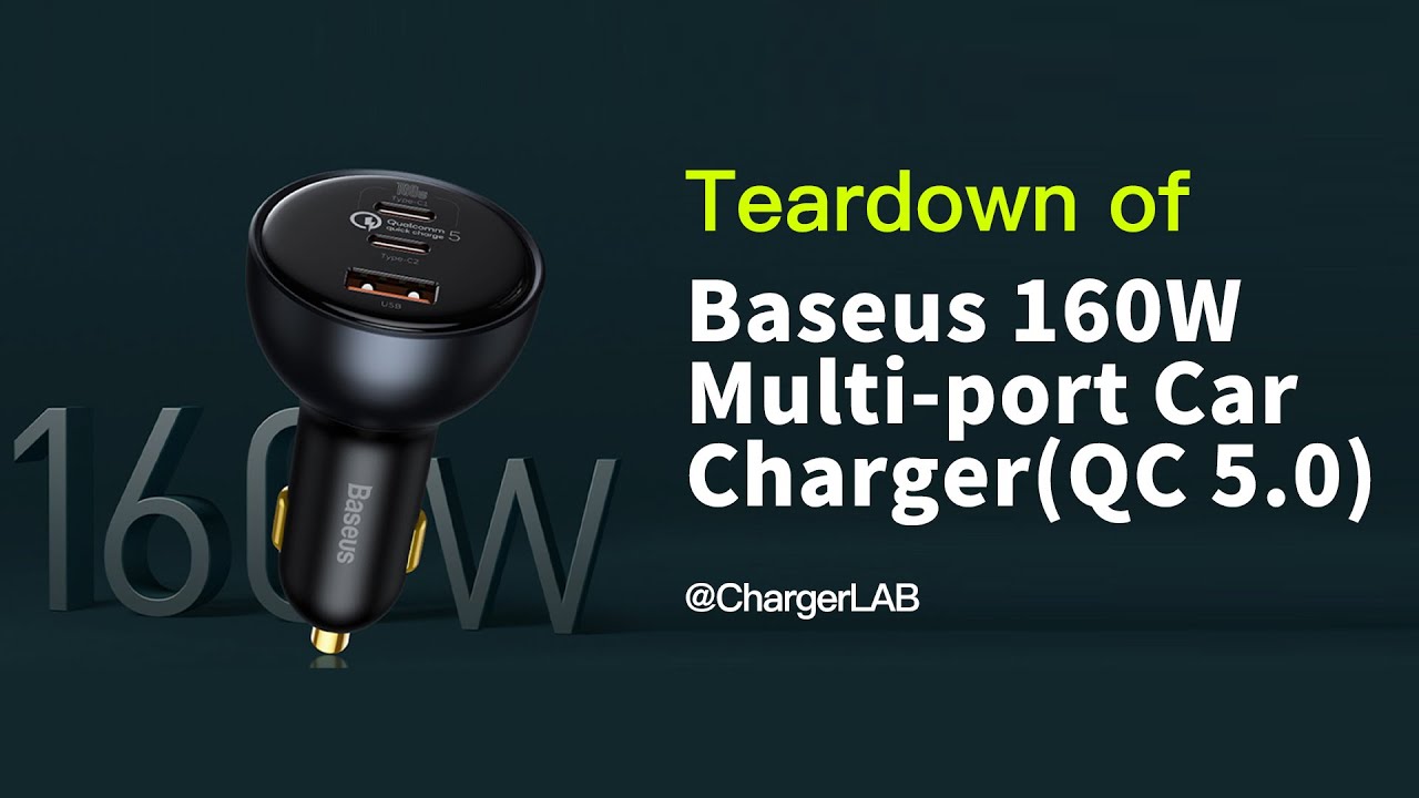 Teardown of Baseus 160W Multi-port Car Charger (QC 5.0)
