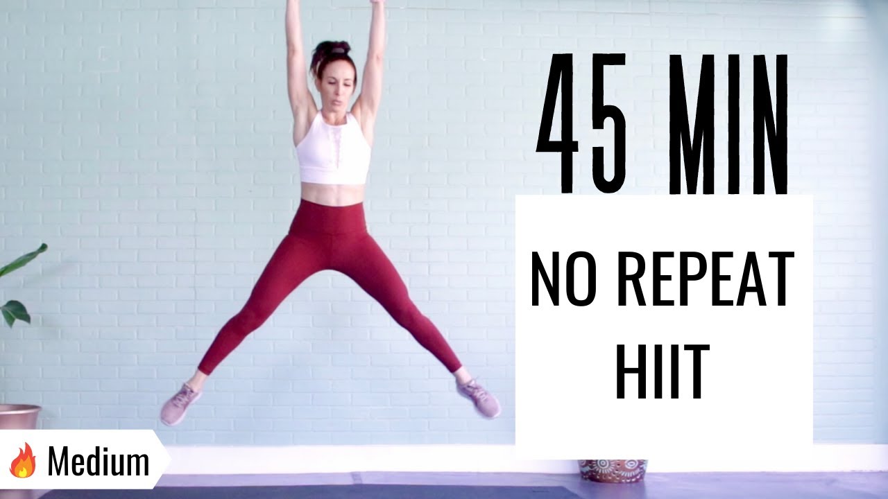 DAY 1 NO REPEAT HIIT FULL BODY MUSIC WORKOUT | No Equip needed | Low Impact Options