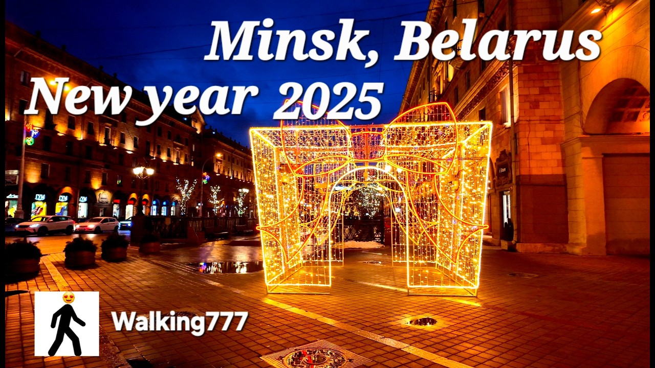 Walking through the famous streets of Minsk, Belarus [4k/60fps]