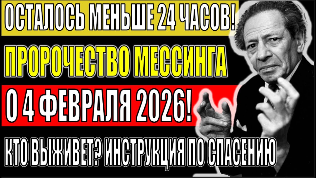 4 февраля 2026 - точка невозврата. Последнее предсказание Вольфа Мессинга раскрыто