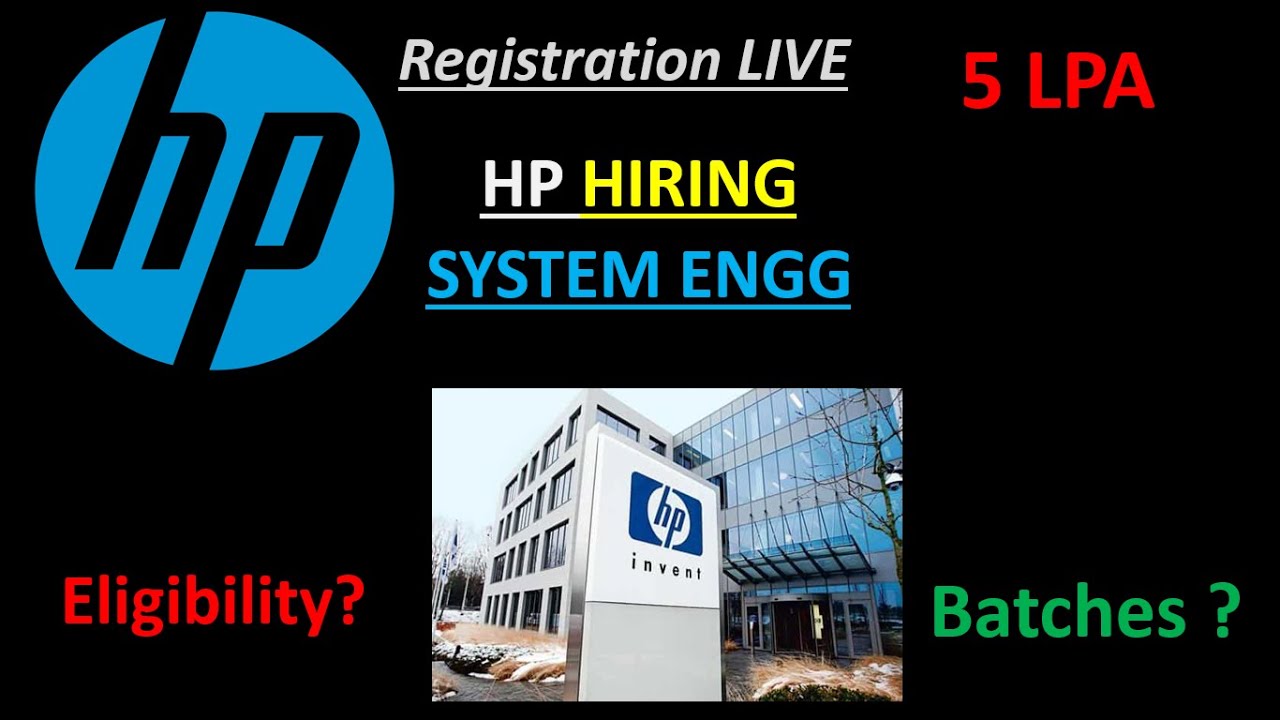 HP Hiring | System Engineer | 5 LPA