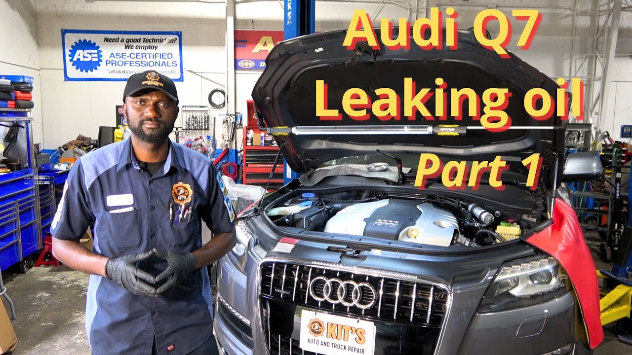 Valve Cover Gasket Replacement On an AUDI Q7 3.0L ( Part 1 ) Oil Leak Under the Engine