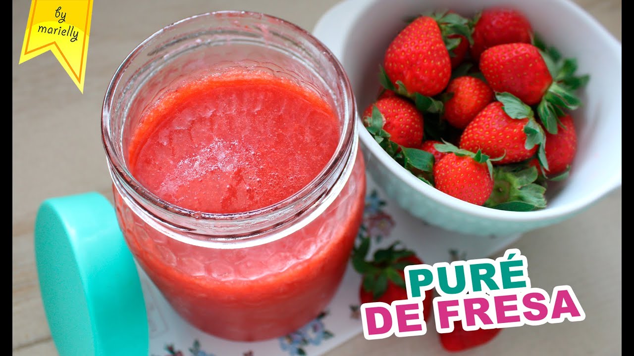 PURÉ DE FRESAS 🍓 fácil y perfecto para helados - postres - cócteles - yogurt - ensaladas by Marielly