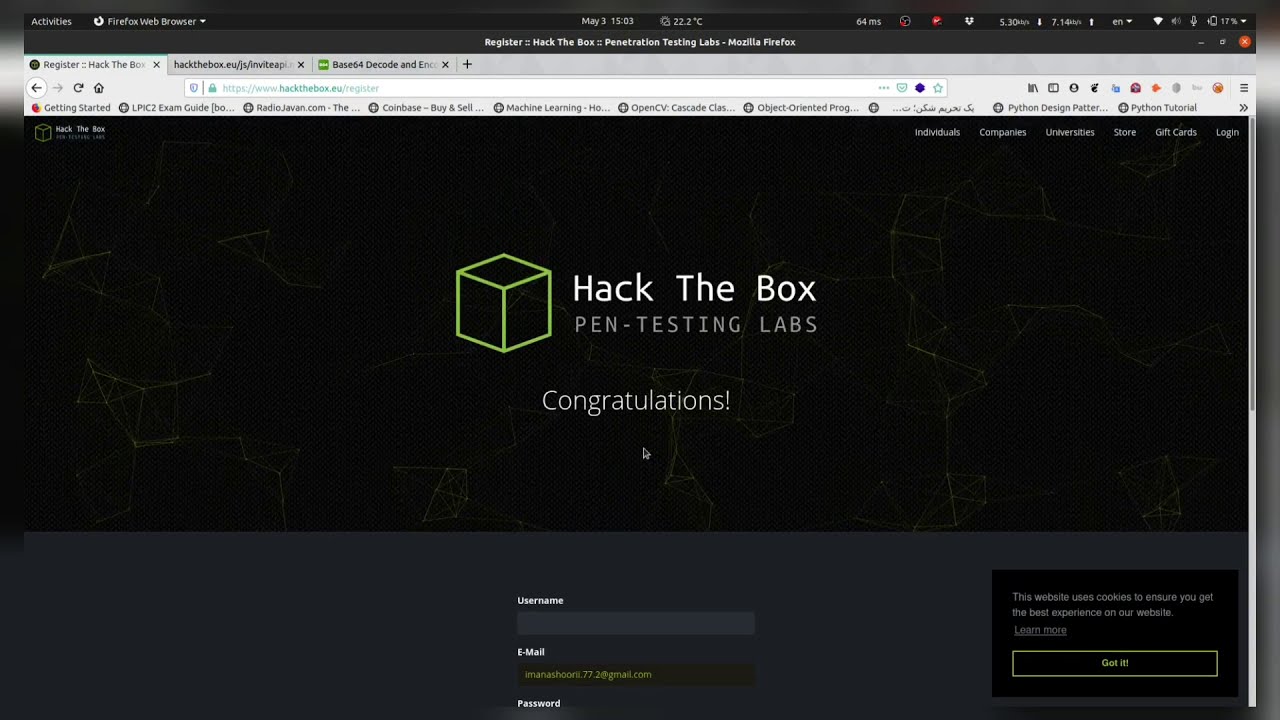 Solving hackthebox.eu Registeration Challange !!!!