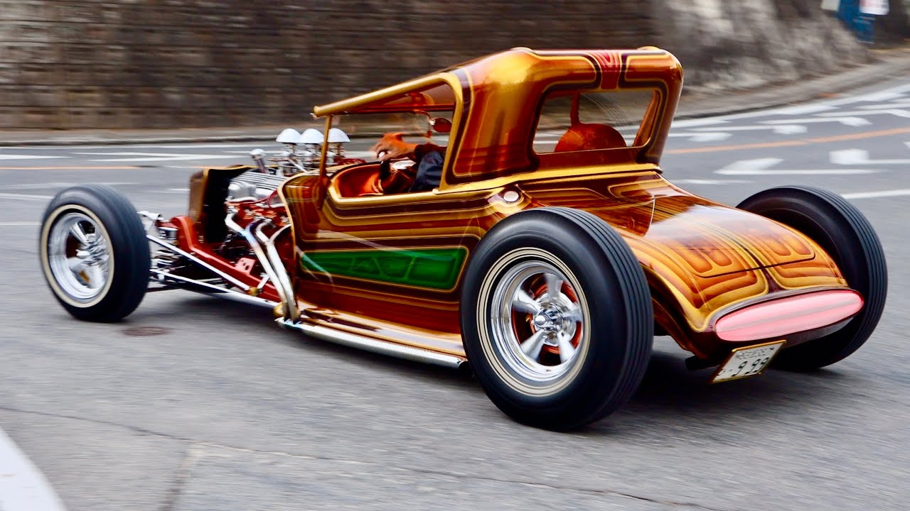 【凄いカスタム!!】ド派手なアメ車達が爆音搬出!!/little us meeting2025搬出/lowrider/hotrod/muscle/usdm