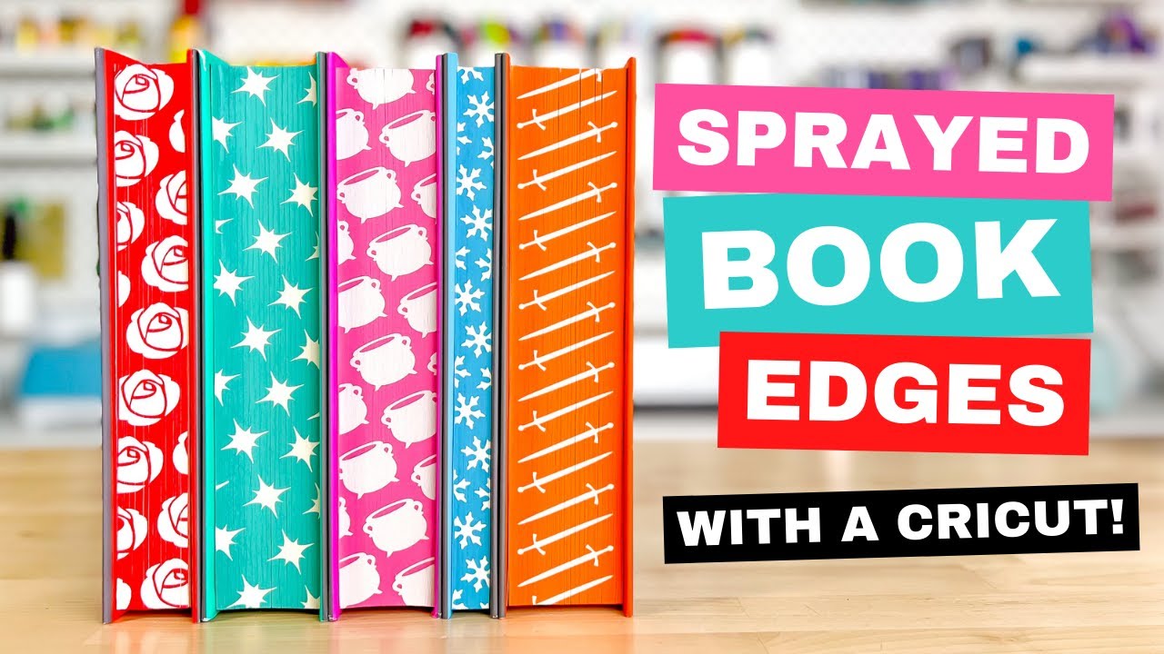 How to do Sprayed Book Edges with a Cricut Stencil!