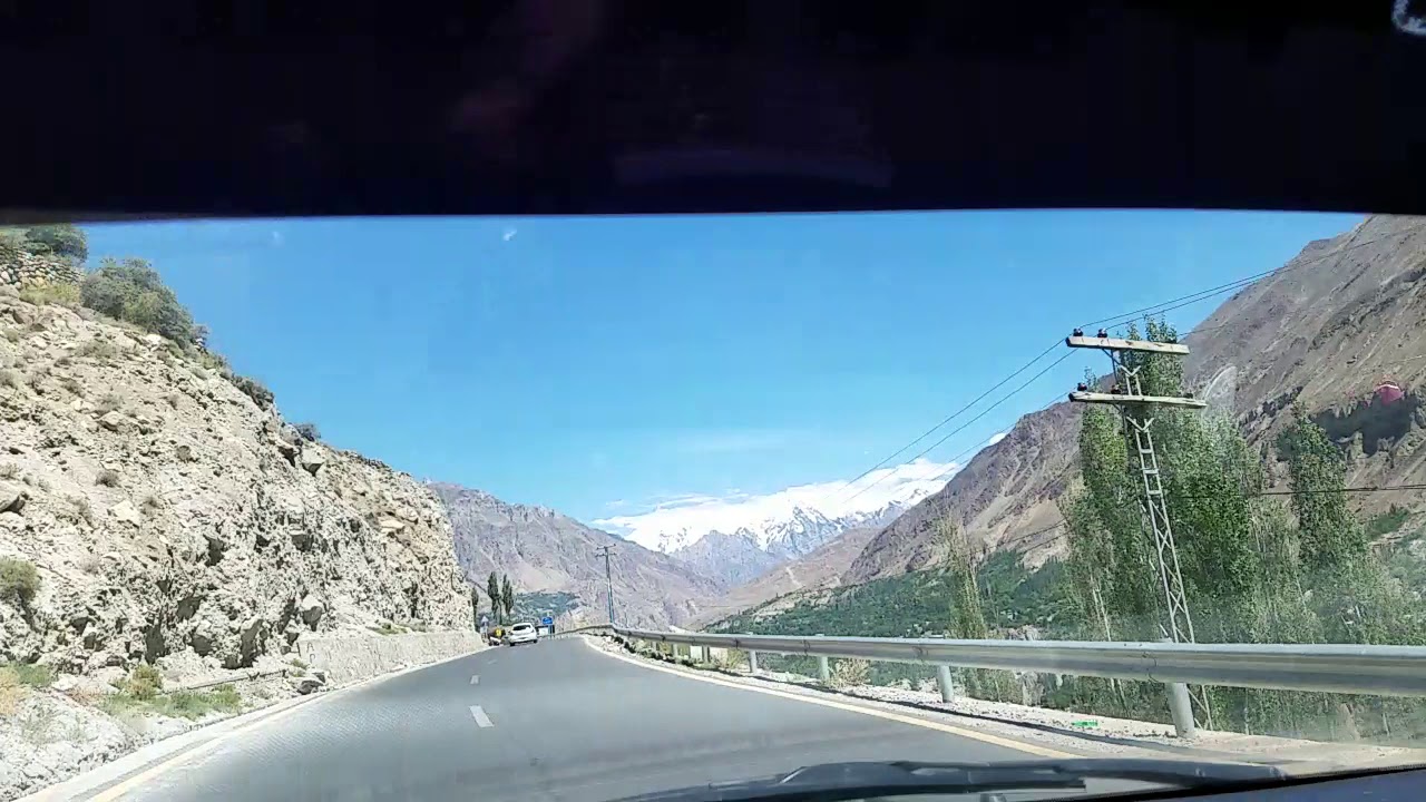 Hunza Aliabad. The view of mountains
