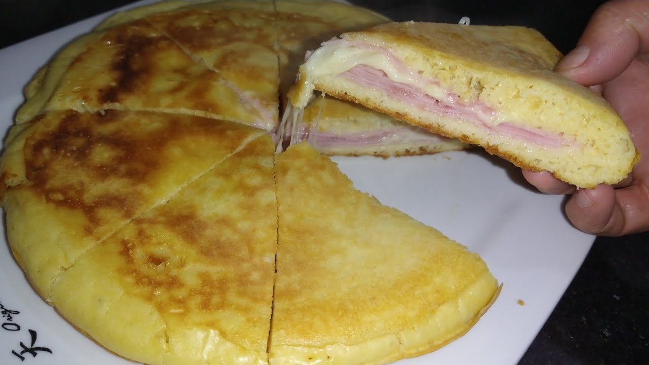 LANCHE DE PRESUNTO E QUEIJO DE FRIGIDEIRA😋🙏🙏🙏😘