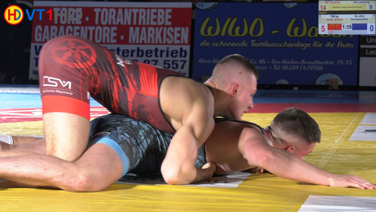 RINGEN | Regionalliga BaWü | 75kg GR: SCHEUER, F. (Viernheim) vs. NIMMERFROH, P. (Ladenburg)