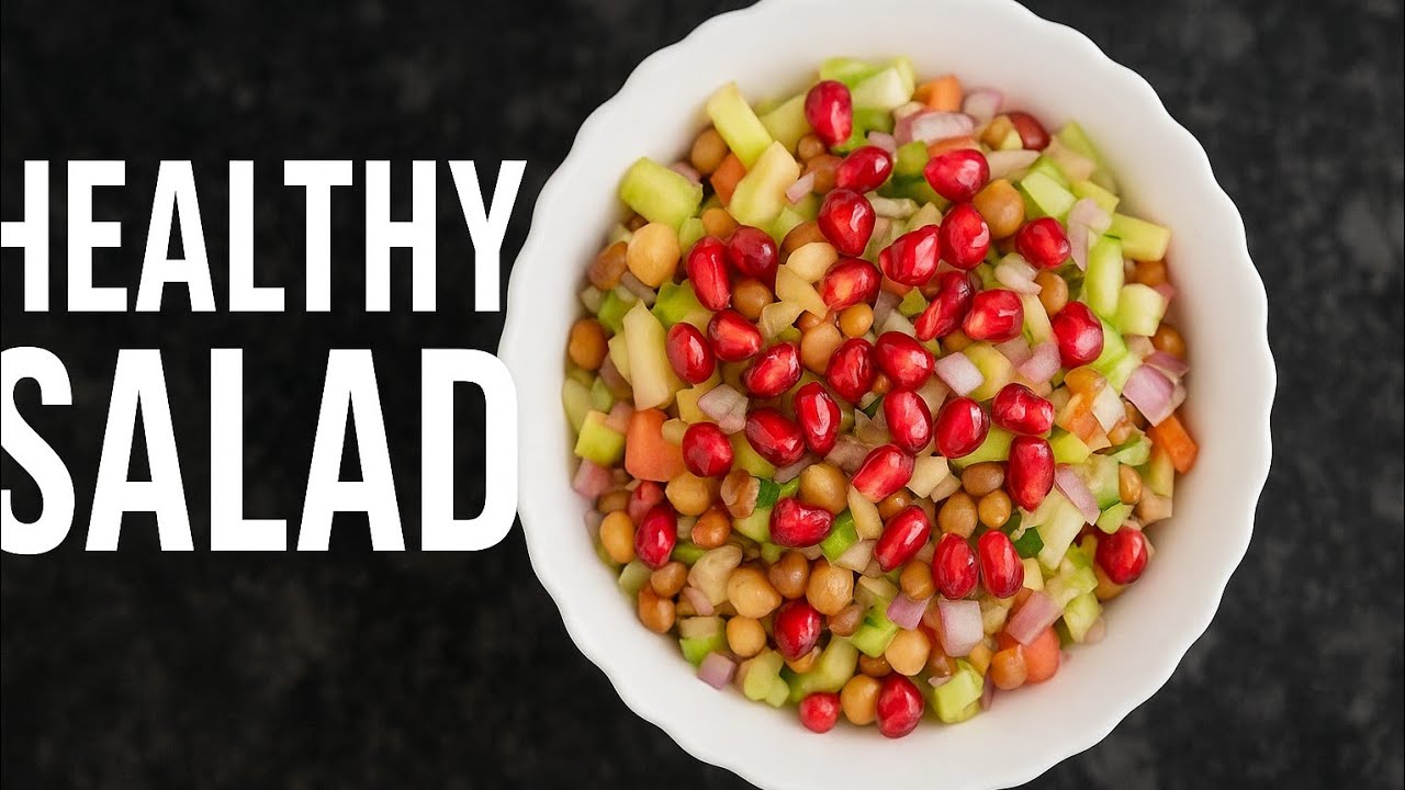 5-Minute Protein Salad | Crunchy & Tasty🥗🥗“No oil, no cooking – just mix & eat!”#healthybowl