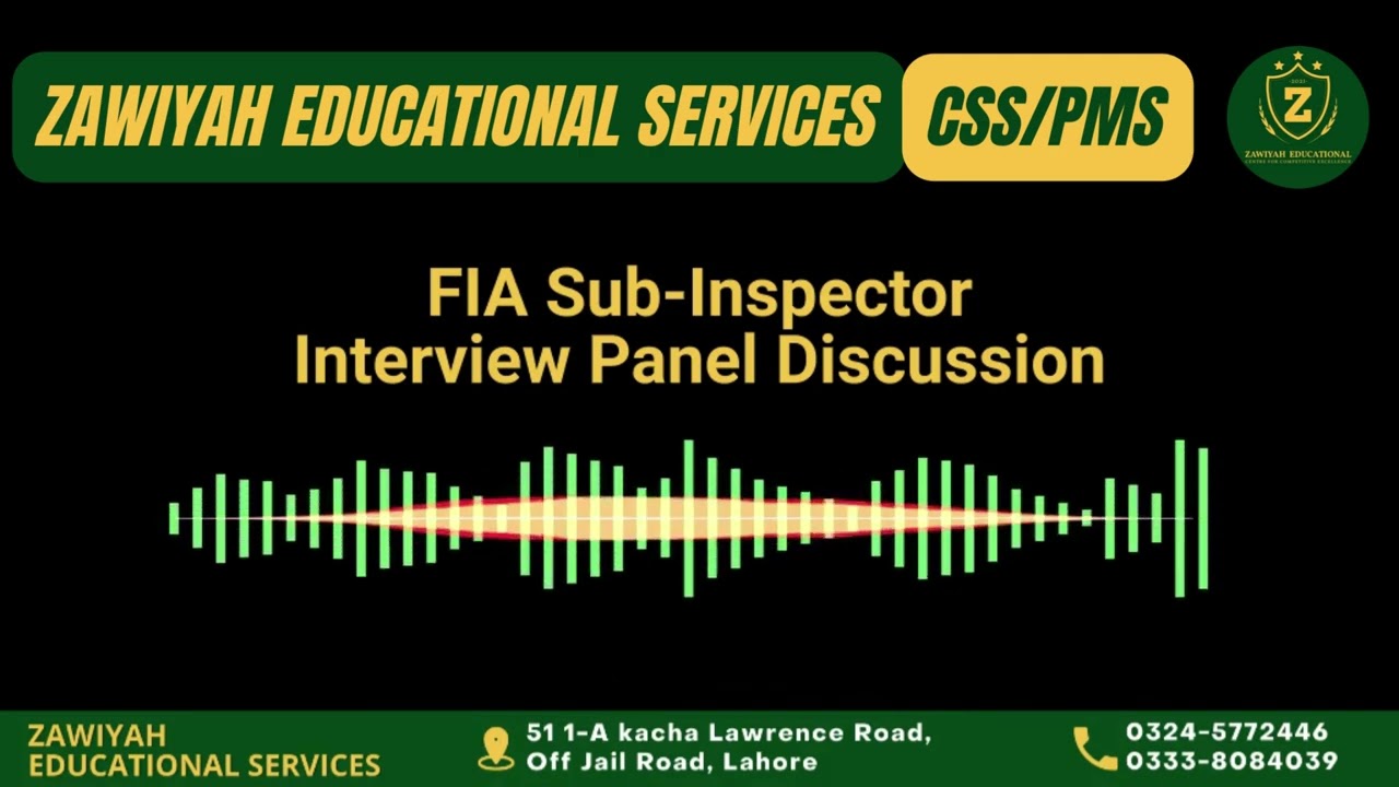 FIA Sub-Inspector Interview Panel Discussion