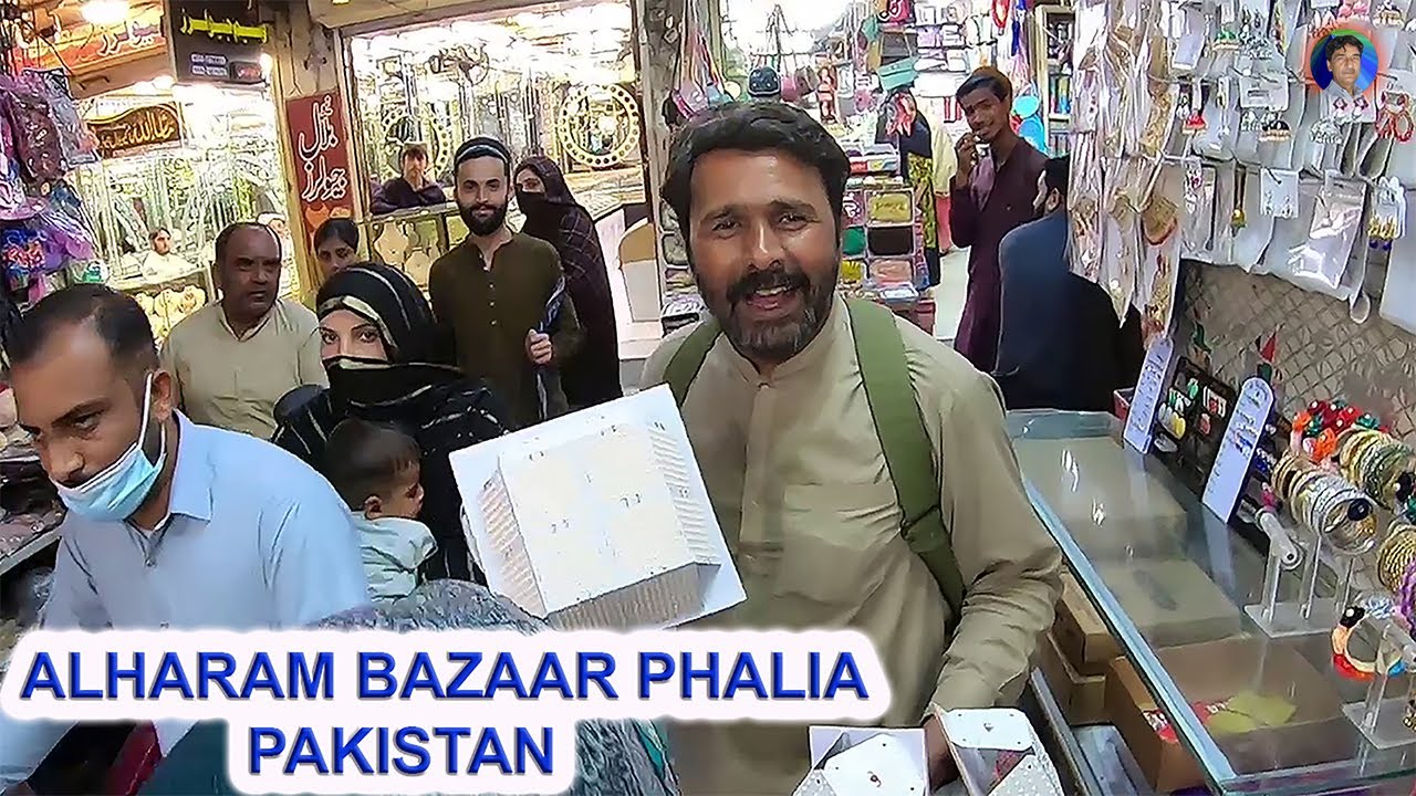 A DAY IN PAKISTAN CITY /ALHARAM BAZAAR - PHALIA  4K 60 fps. / Walking tour 4k Pakistan