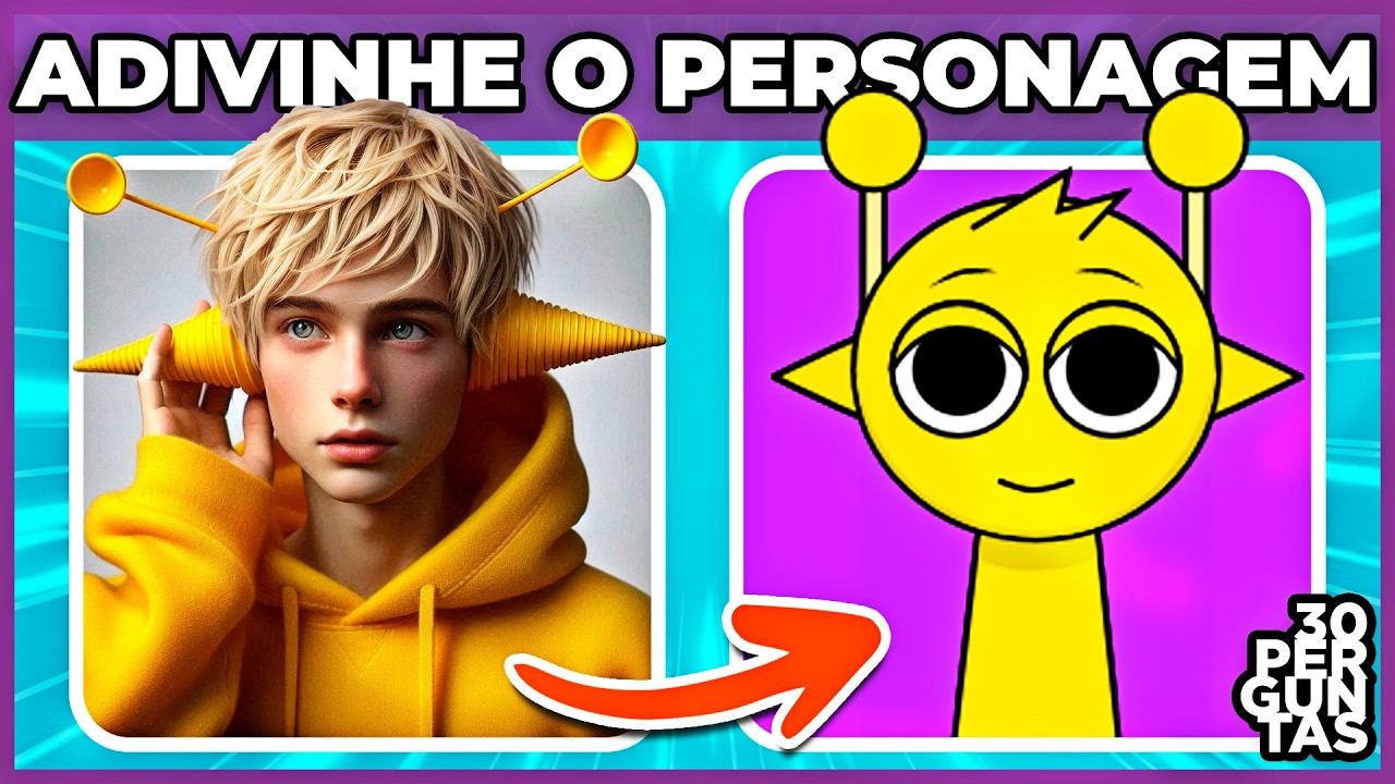 😒😬😱 INCREDIBOX SPRUNKI | ADIVINHE O PERSONAGEM NA VIDA REAL | 🎧 #MacaQuiz #quiz 🐵