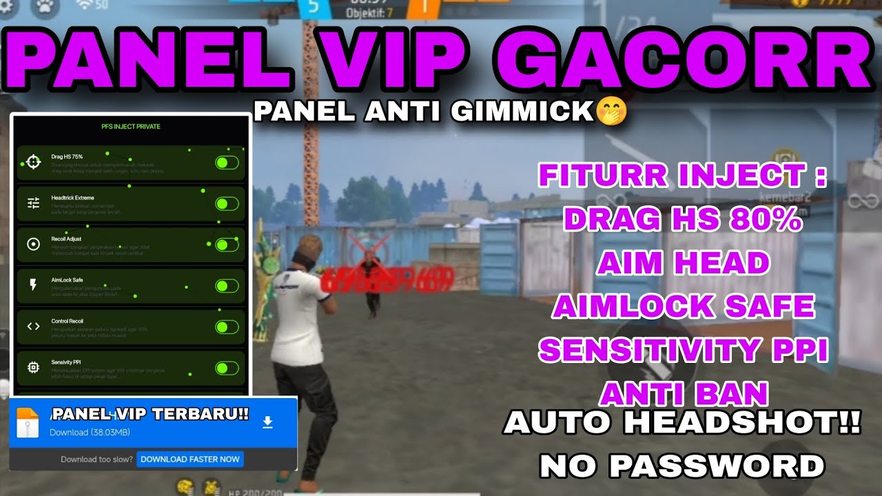 📁NEMBAK BADAN HS‼️APP INJECT PFS AUTO HEADSHOT 100%!! || AIMLOCK SAFE || DRAG HS || NO PW